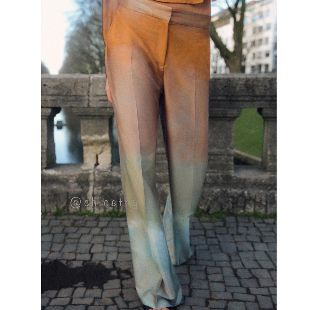 Zara Multicolor Wide Leg Pants